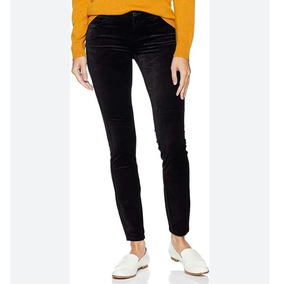 Paige Black Velvet Over Dye Verdugo Ultra Skinny Pants - Picture 1 of 8